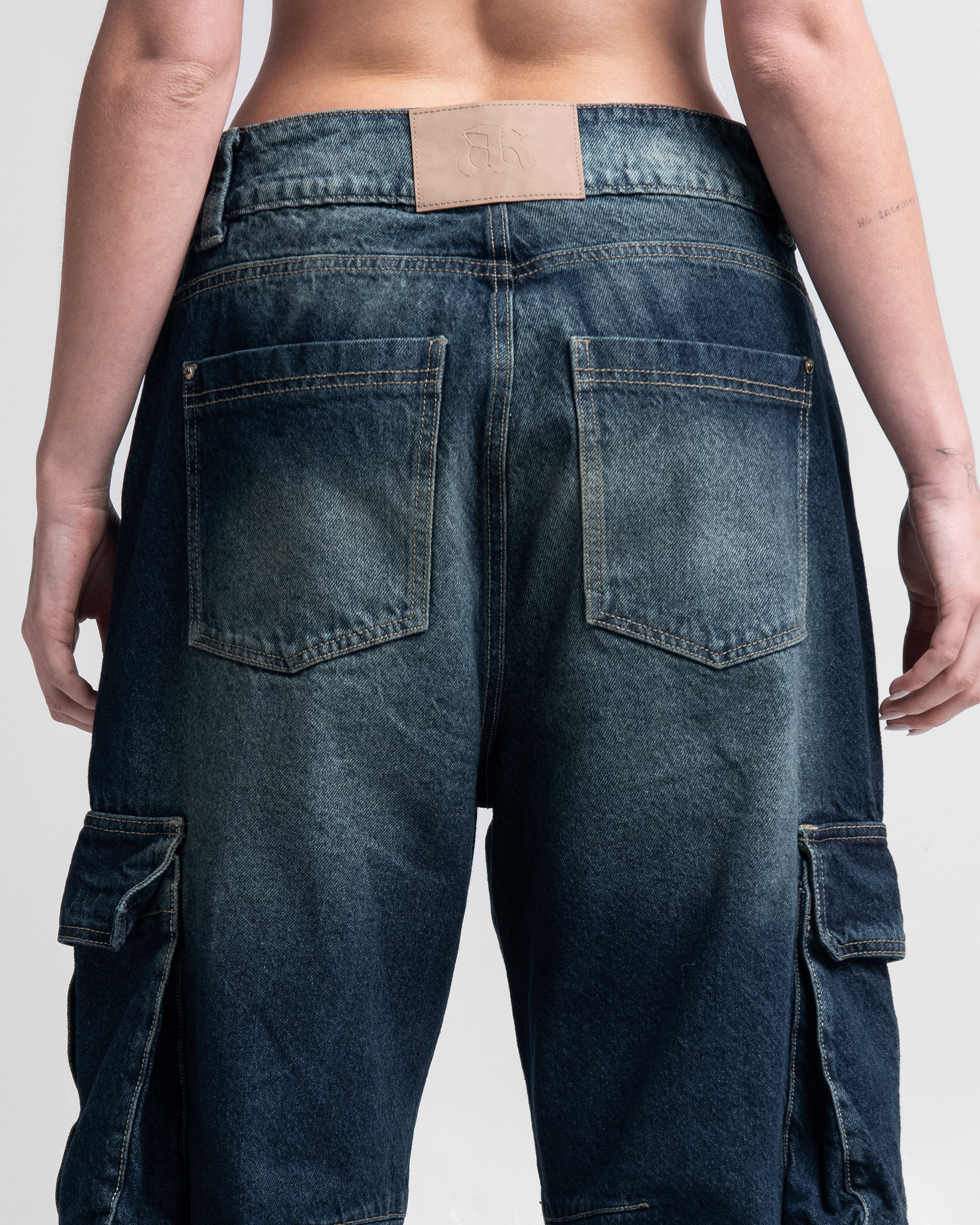 Jean Cargo Dirty Azul - Unisex