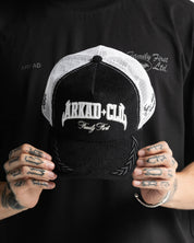 Gorra Corduroy Negra Con Blanco FF