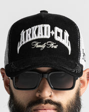 Gorra Corduroy Negra Con Blanco FF