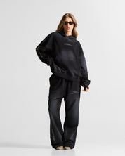 Washed Hoodie Negro Angel Arkad Clo - Unisex
