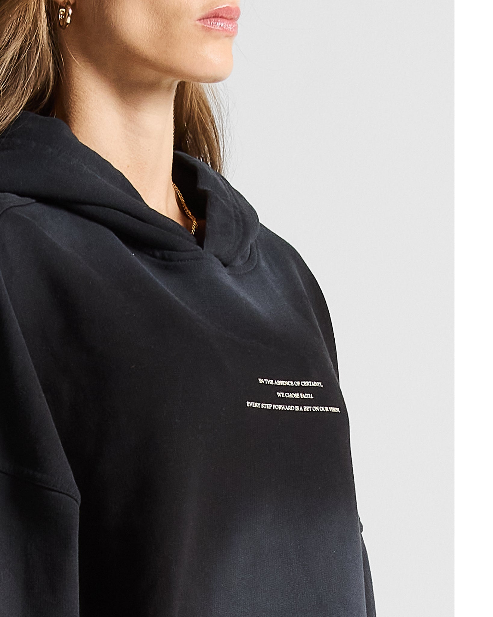 Washed Hoodie Negro Angel Arkad Clo - Unisex
