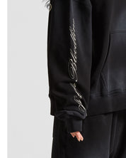 Washed Hoodie Negro Angel Arkad Clo - Unisex