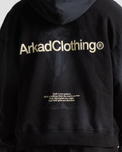Washed Hoodie Negro Angel Arkad Clo