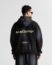Washed Hoodie Negro Angel Arkad Clo