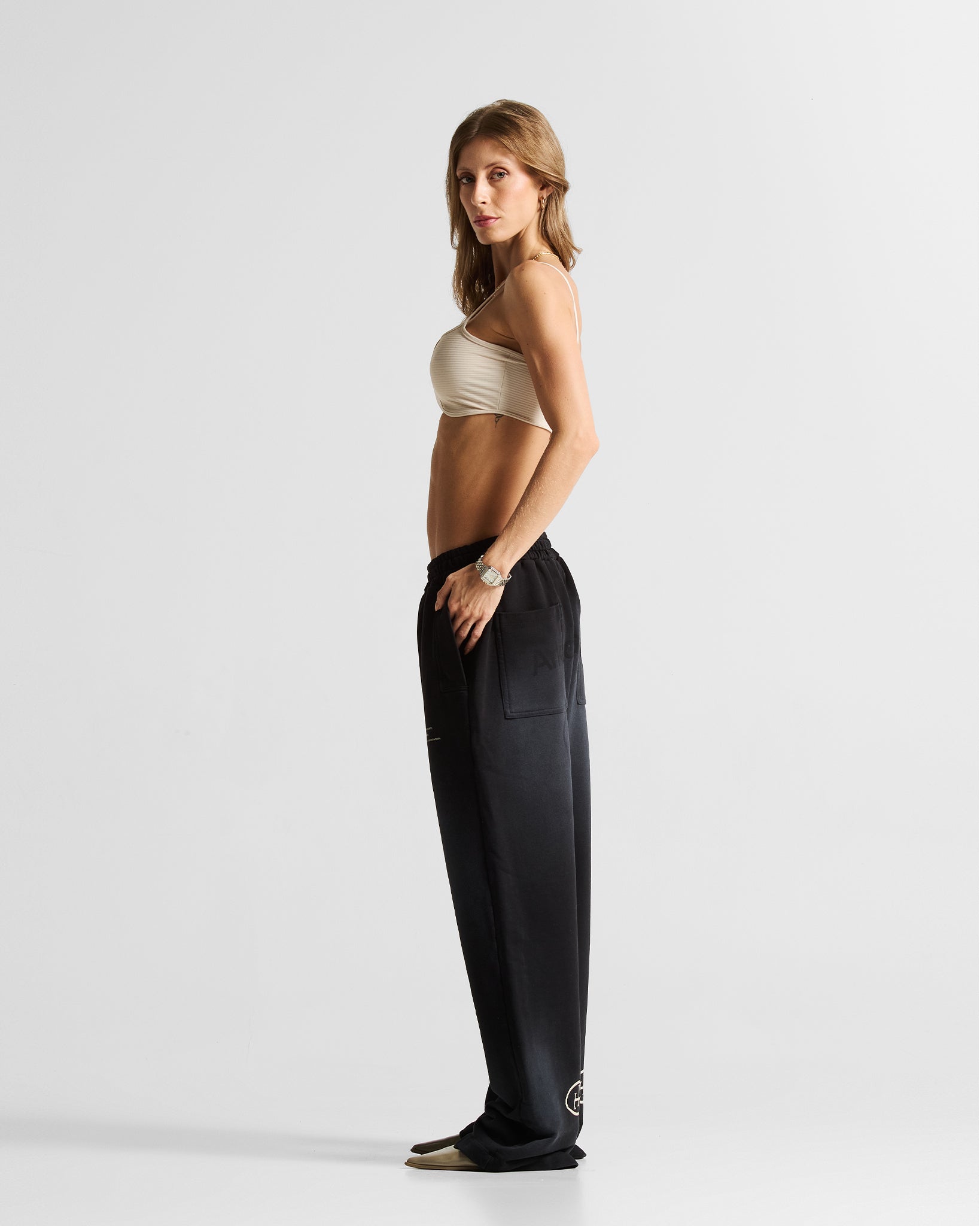 Washed Black Sweatpant Hustler