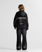 Washed Hoodie Negro Angel Arkad Clo - Unisex