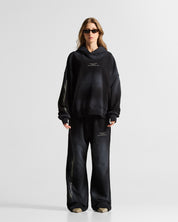 Washed Hoodie Negro Angel Arkad Clo - Unisex