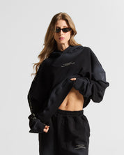 Washed Hoodie Negro Angel Arkad Clo - Unisex
