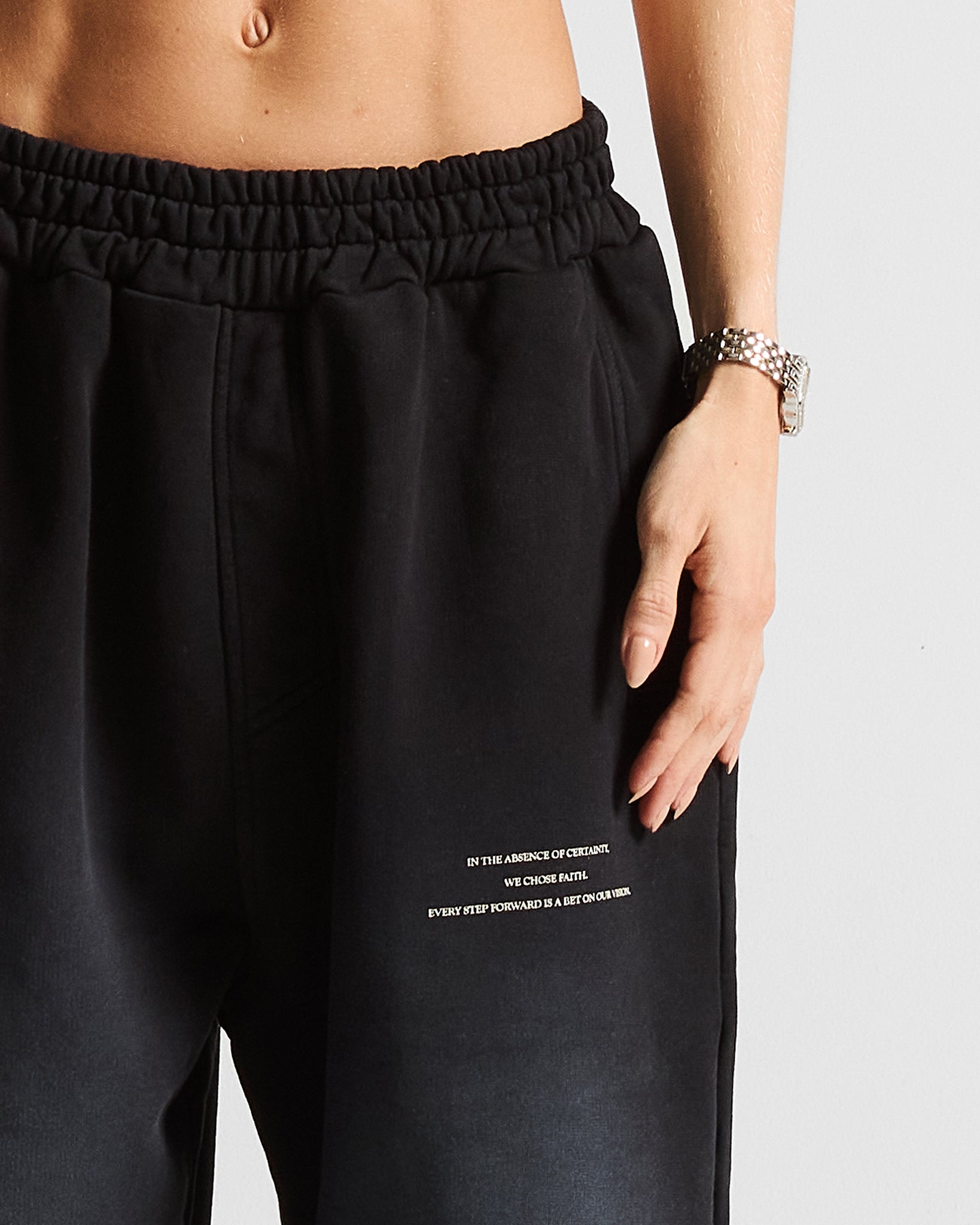 Washed Black Sweatpant Hustler