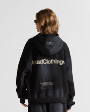 Washed Hoodie Negro Angel Arkad Clo - Unisex