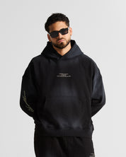 Washed Hoodie Negro Angel Arkad Clo
