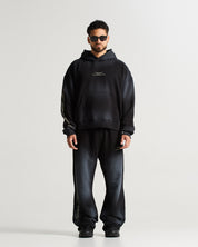 Washed Hoodie Negro Angel Arkad Clo