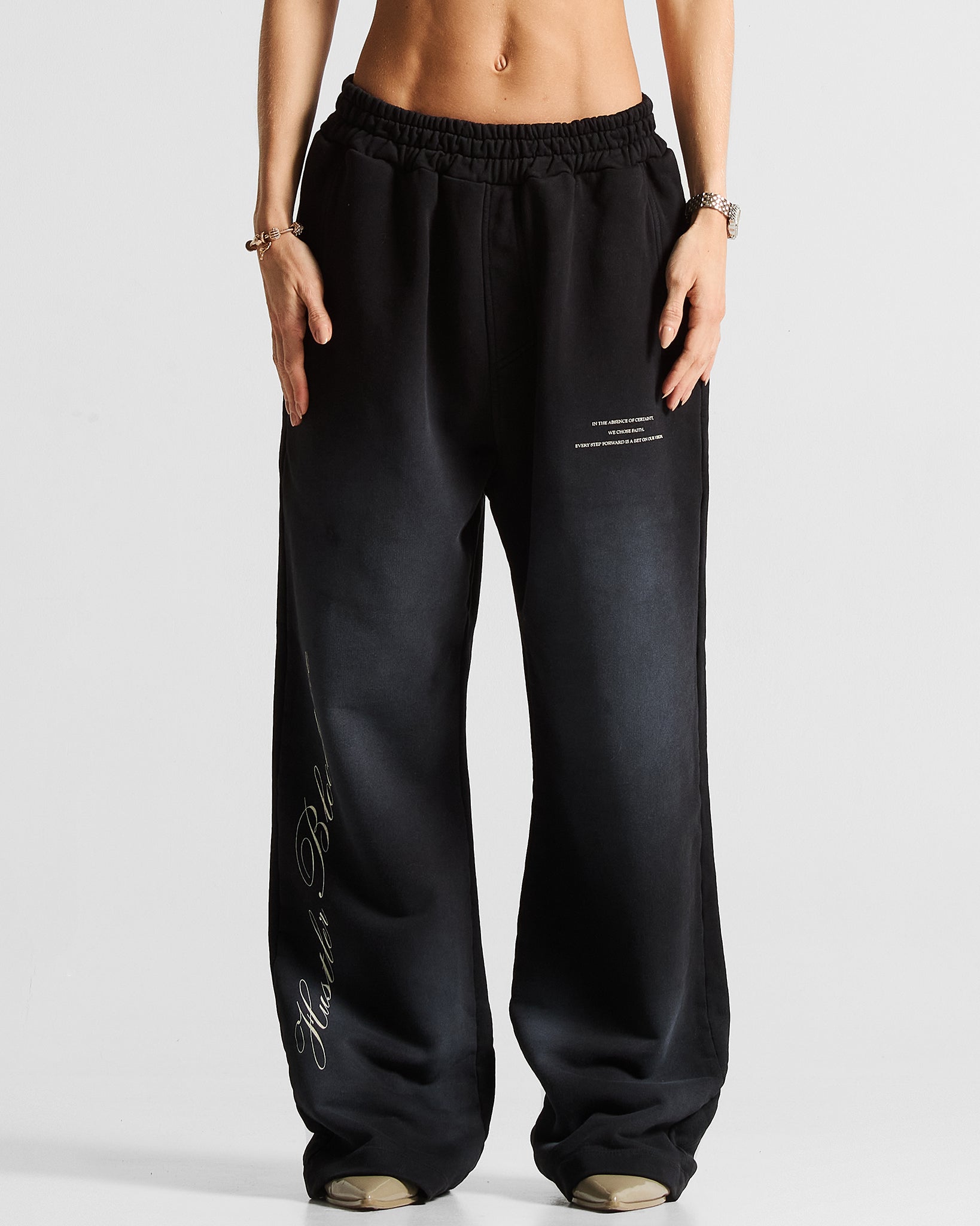 Washed Black Sweatpant Hustler