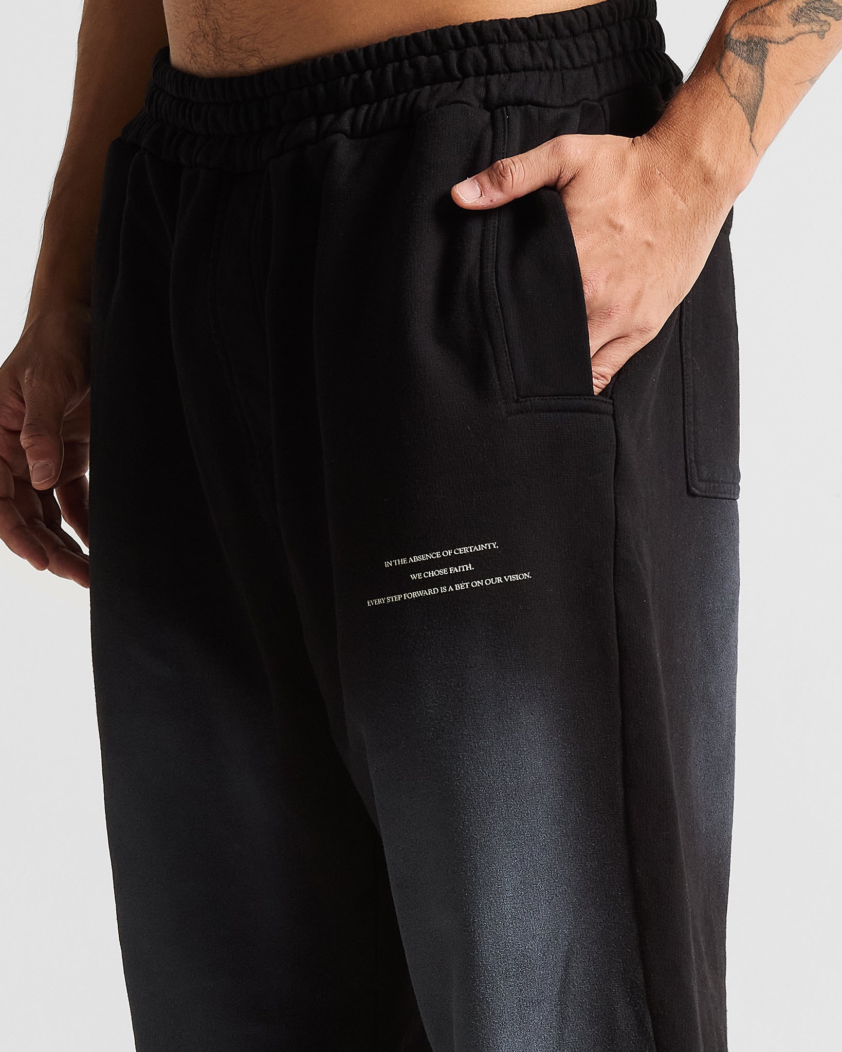 Washed Black Sweatpant Hustler