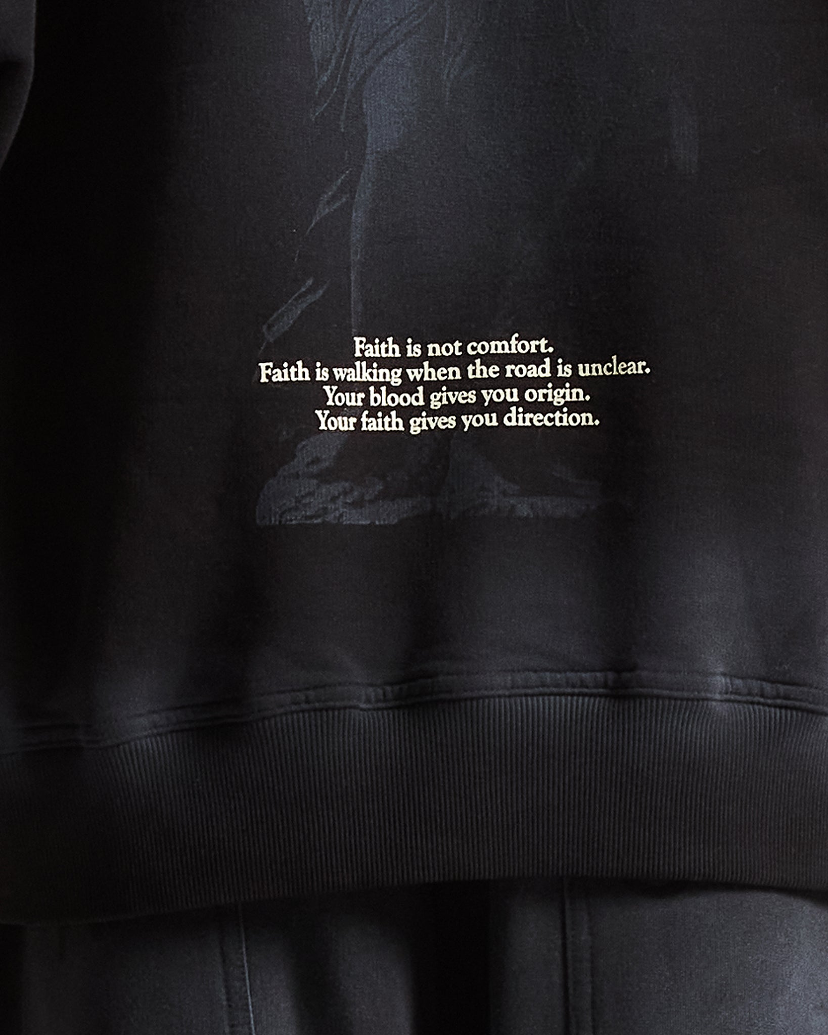 Washed Hoodie Negro Angel Arkad Clo - Unisex