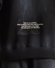 Washed Hoodie Negro Angel Arkad Clo - Unisex