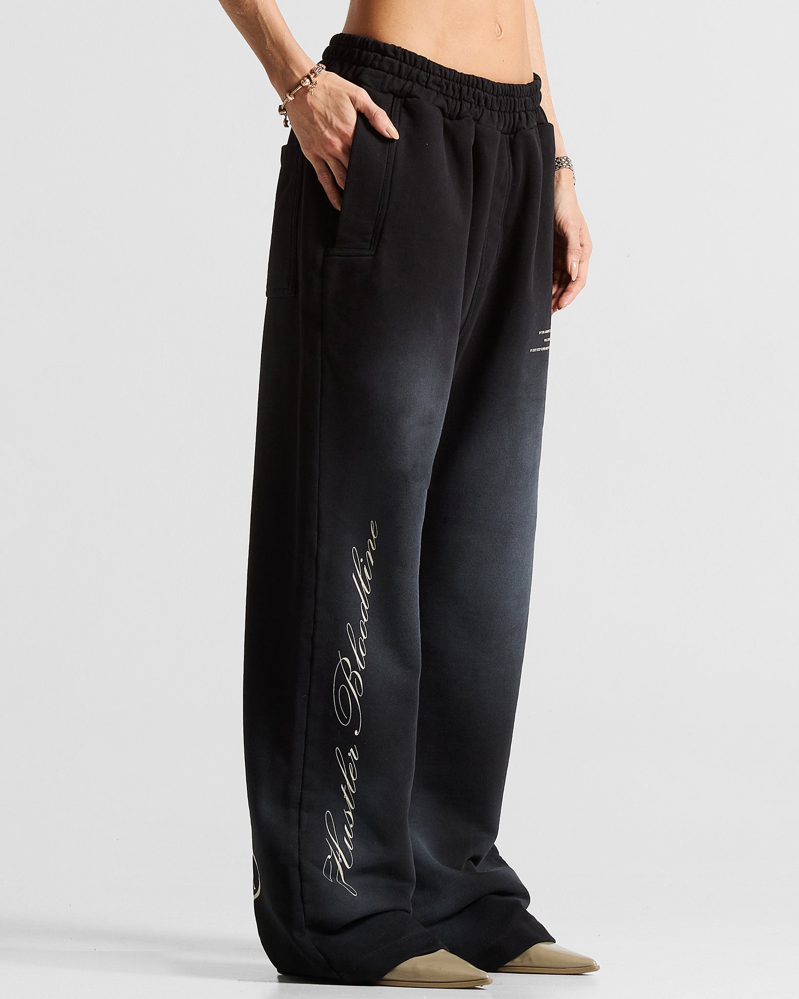 Washed Black Sweatpant Hustler