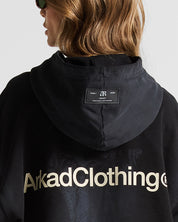 Washed Hoodie Negro Angel Arkad Clo - Unisex