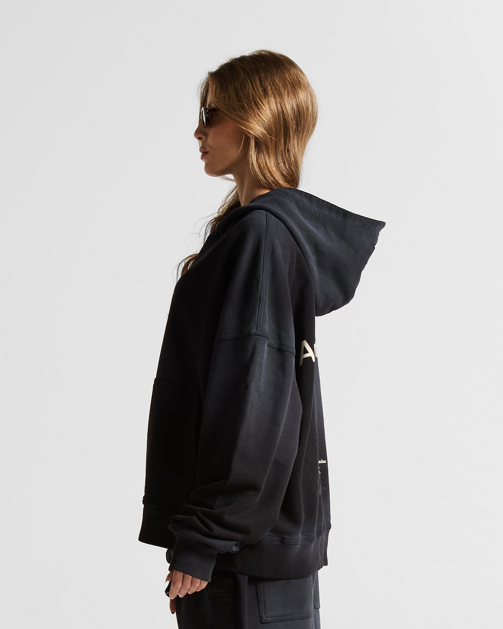 Washed Hoodie Negro Angel Arkad Clo - Unisex