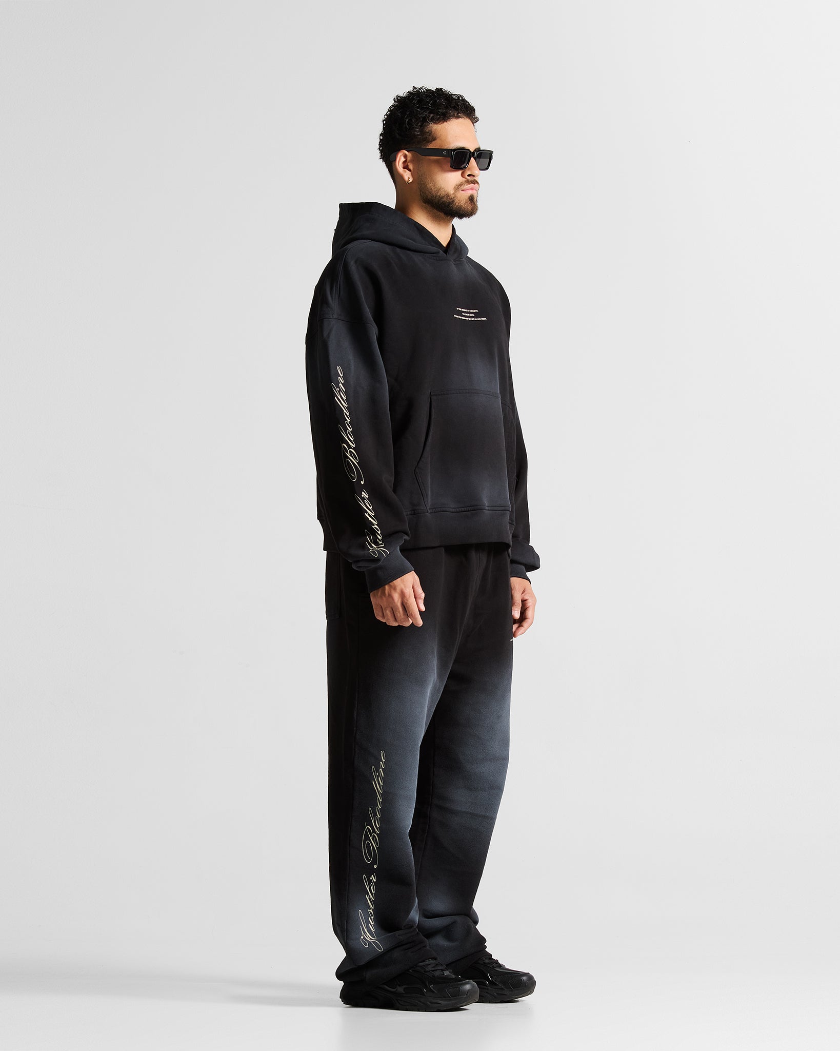 Washed Hoodie Negro Angel Arkad Clo