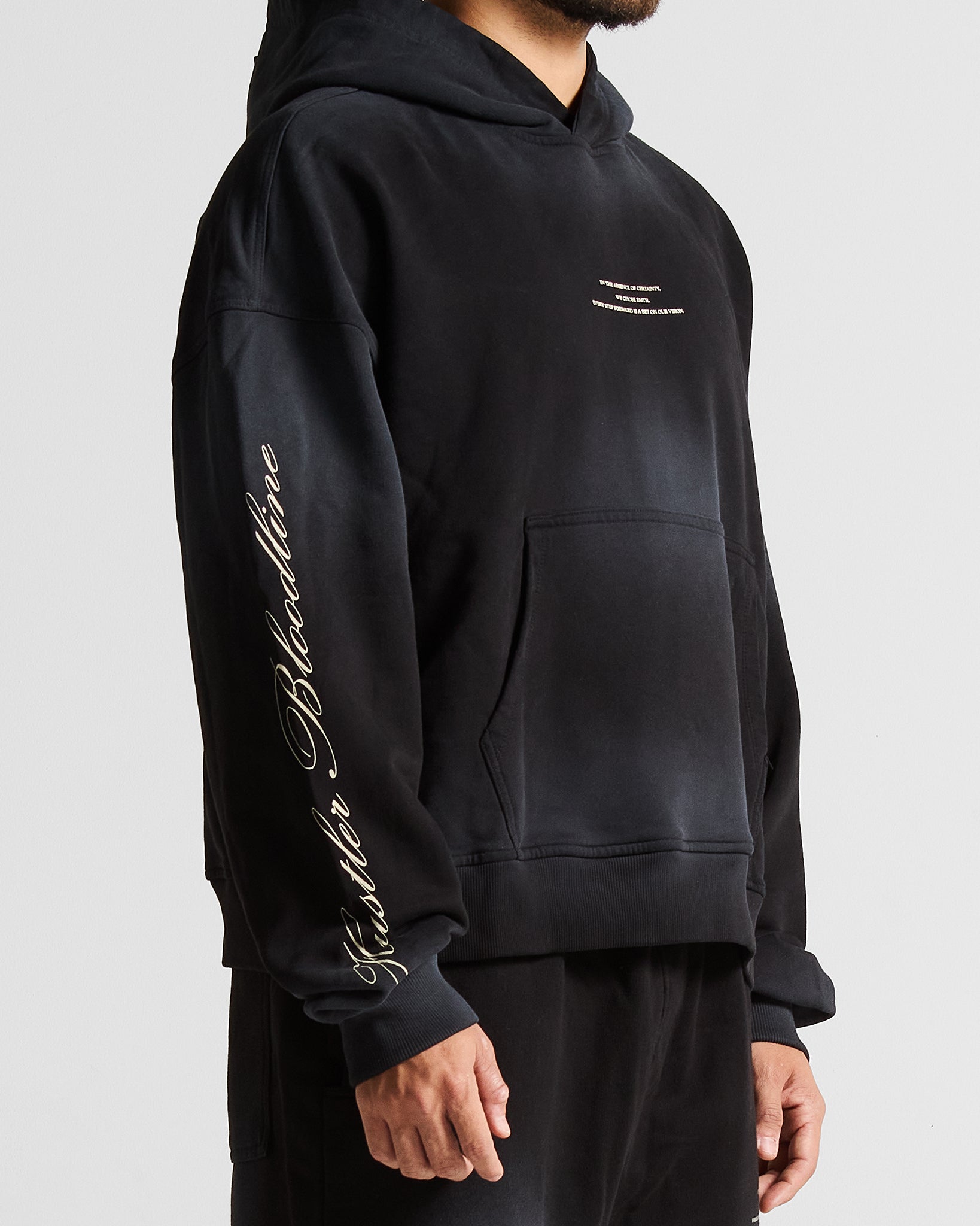 Washed Hoodie Negro Angel Arkad Clo