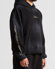 Washed Hoodie Negro Angel Arkad Clo