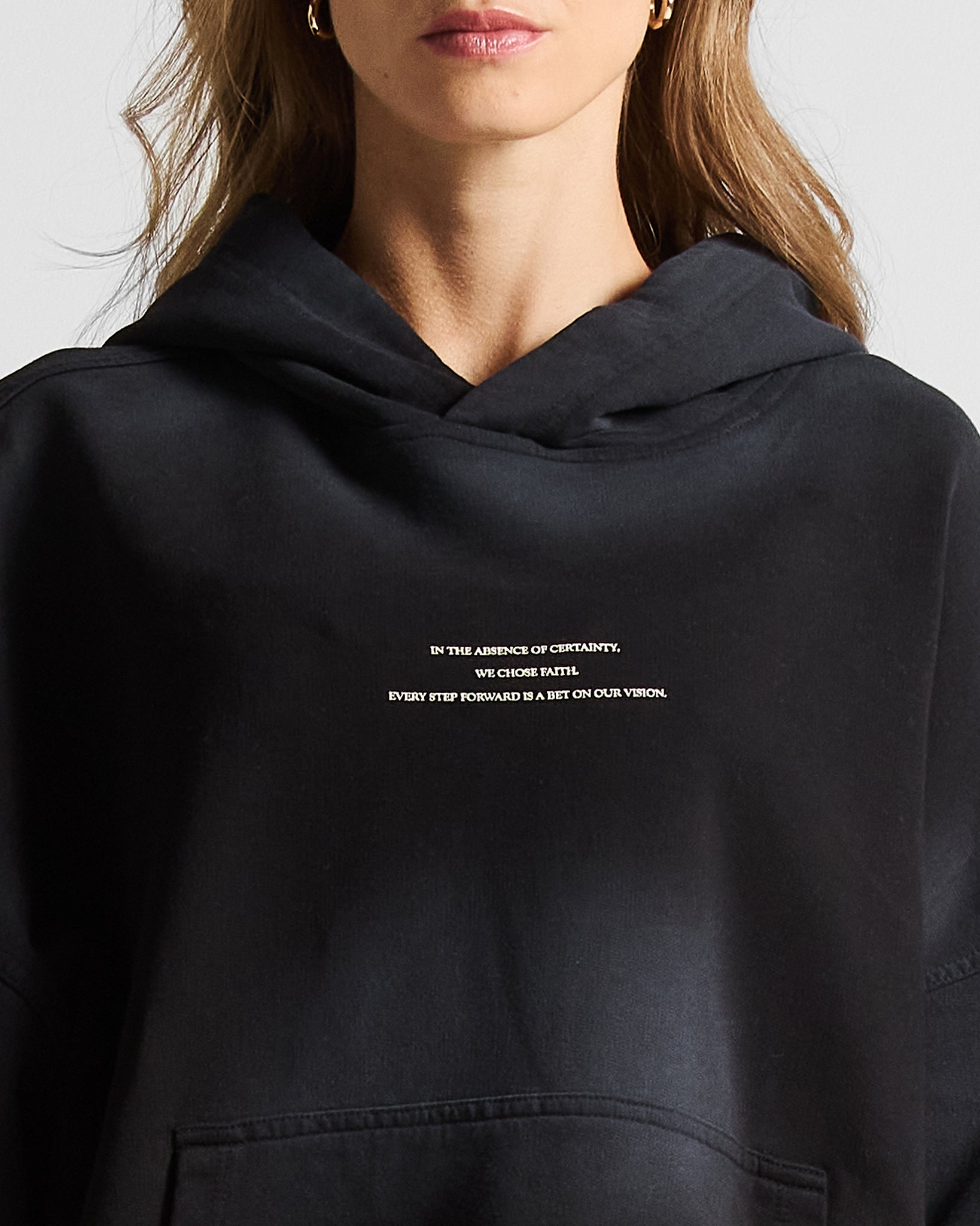 Washed Hoodie Negro Angel Arkad Clo - Unisex