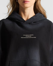 Washed Hoodie Negro Angel Arkad Clo - Unisex