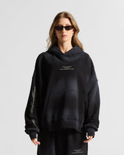 Washed Hoodie Negro Angel Arkad Clo - Unisex