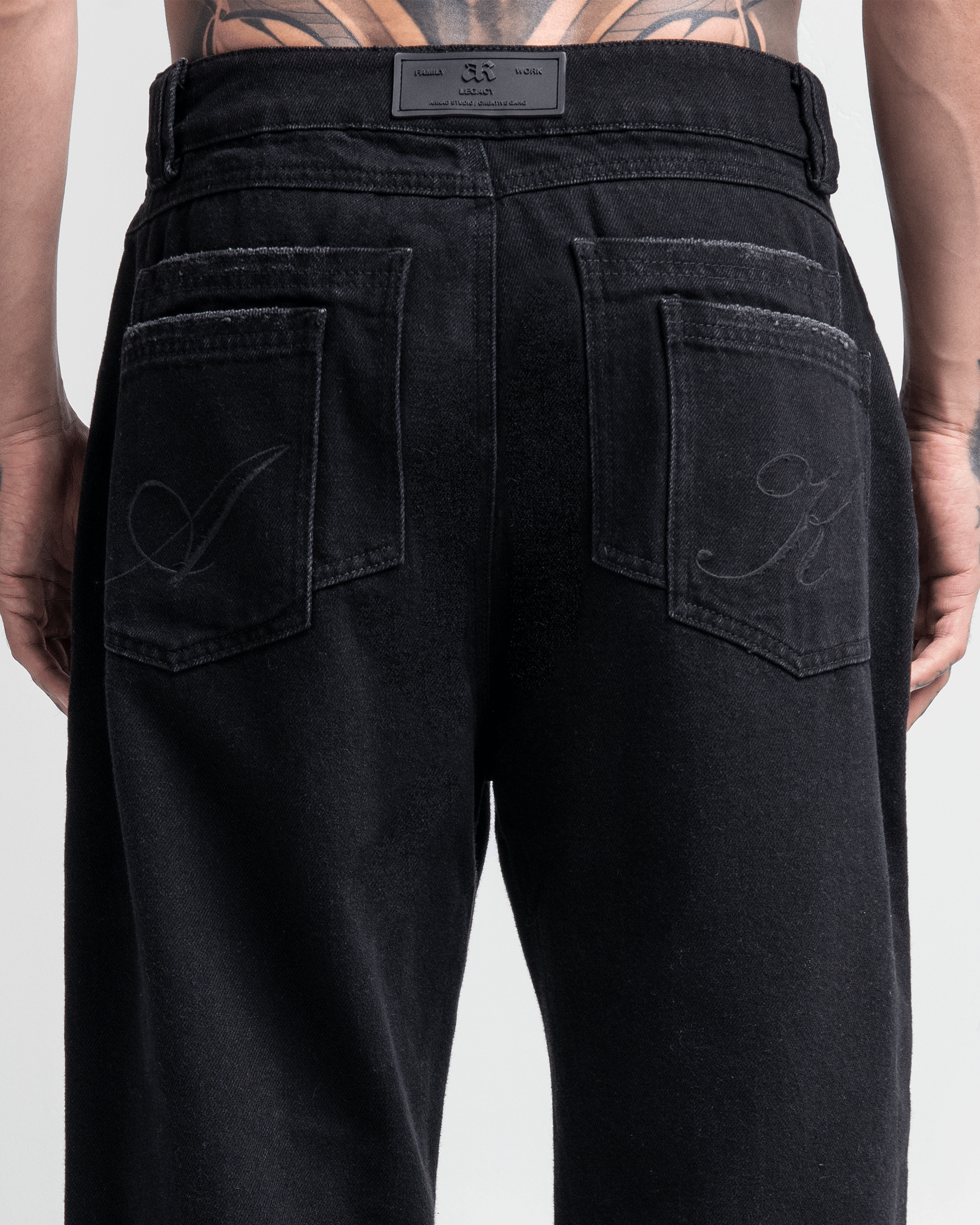 Denim Pant Destroyed Negro