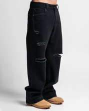 Denim Pant Destroyed Negro