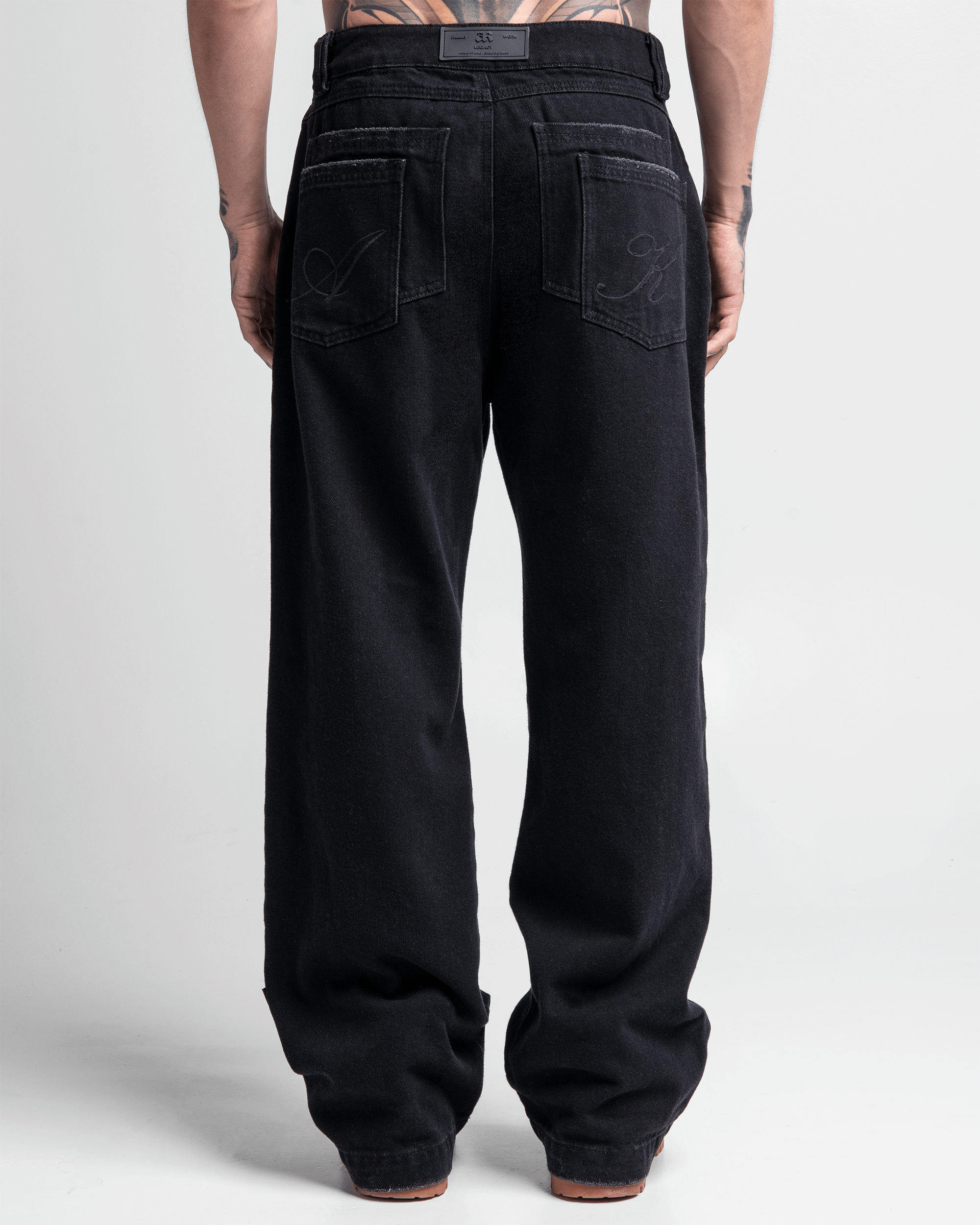 Denim Pant Destroyed Negro