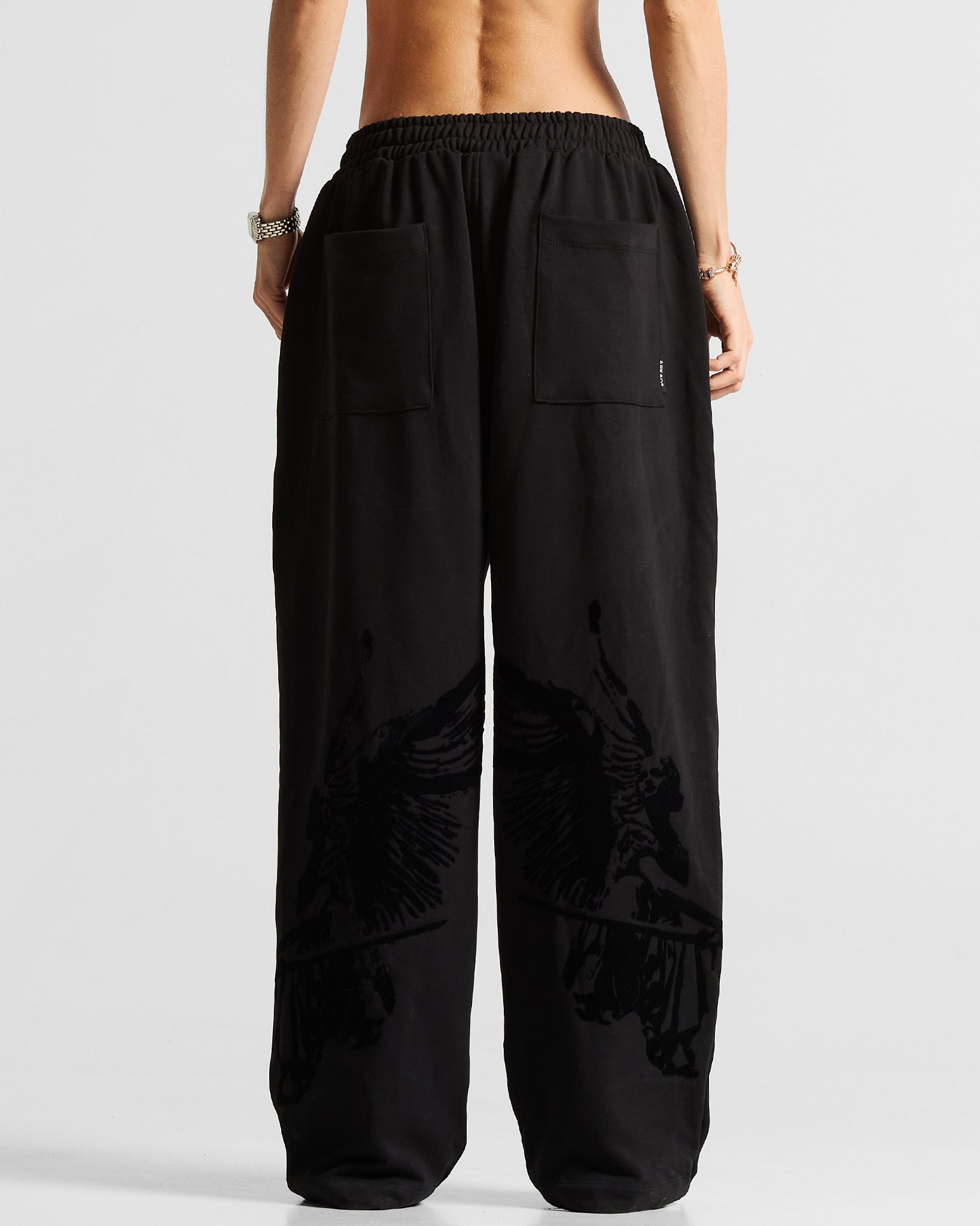 Black Sweatpant Hustler Angeles Velvet - Unisex