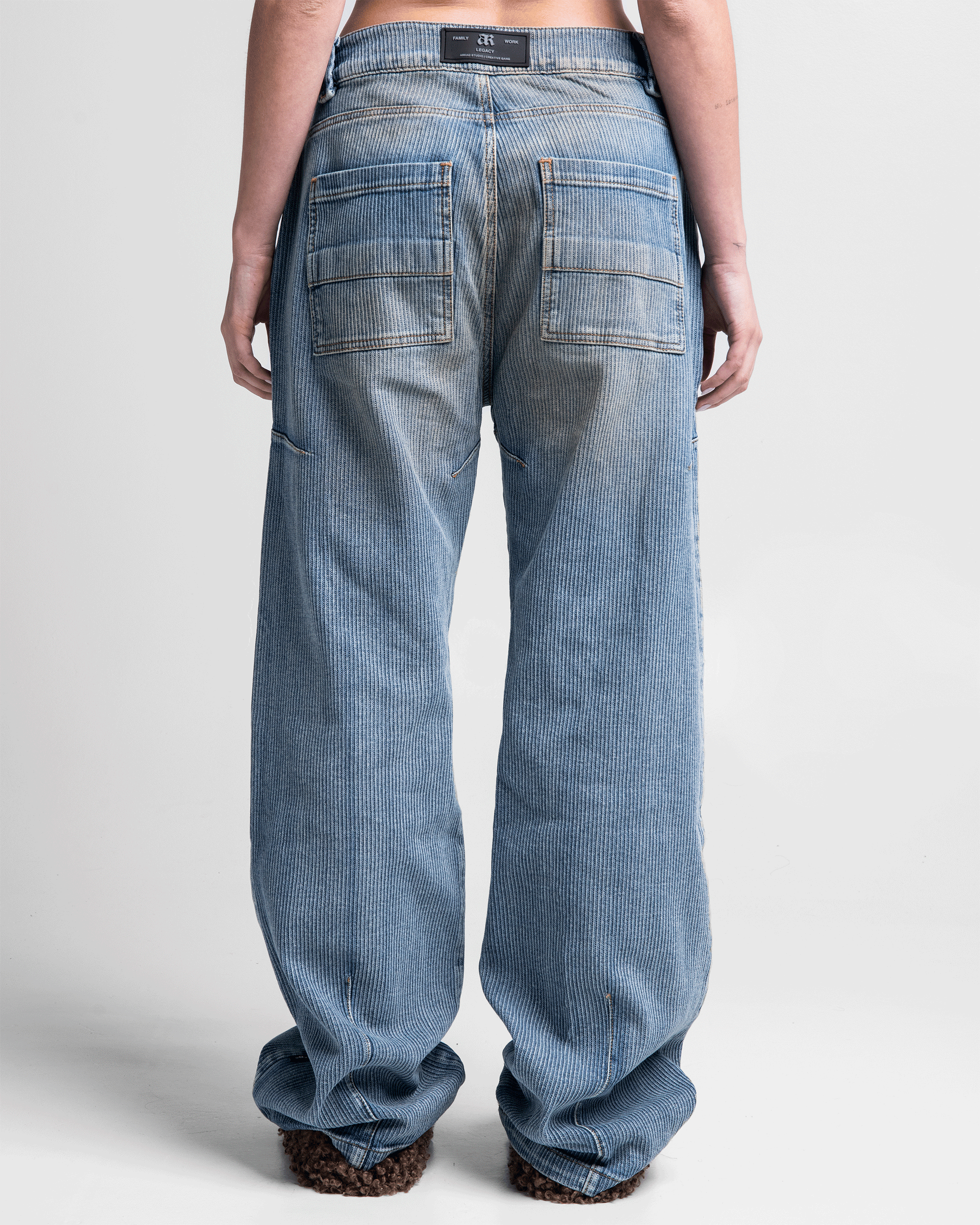 Striped Dirty Denim Pant - Unisex