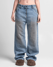 Striped Dirty Denim Pant - Unisex