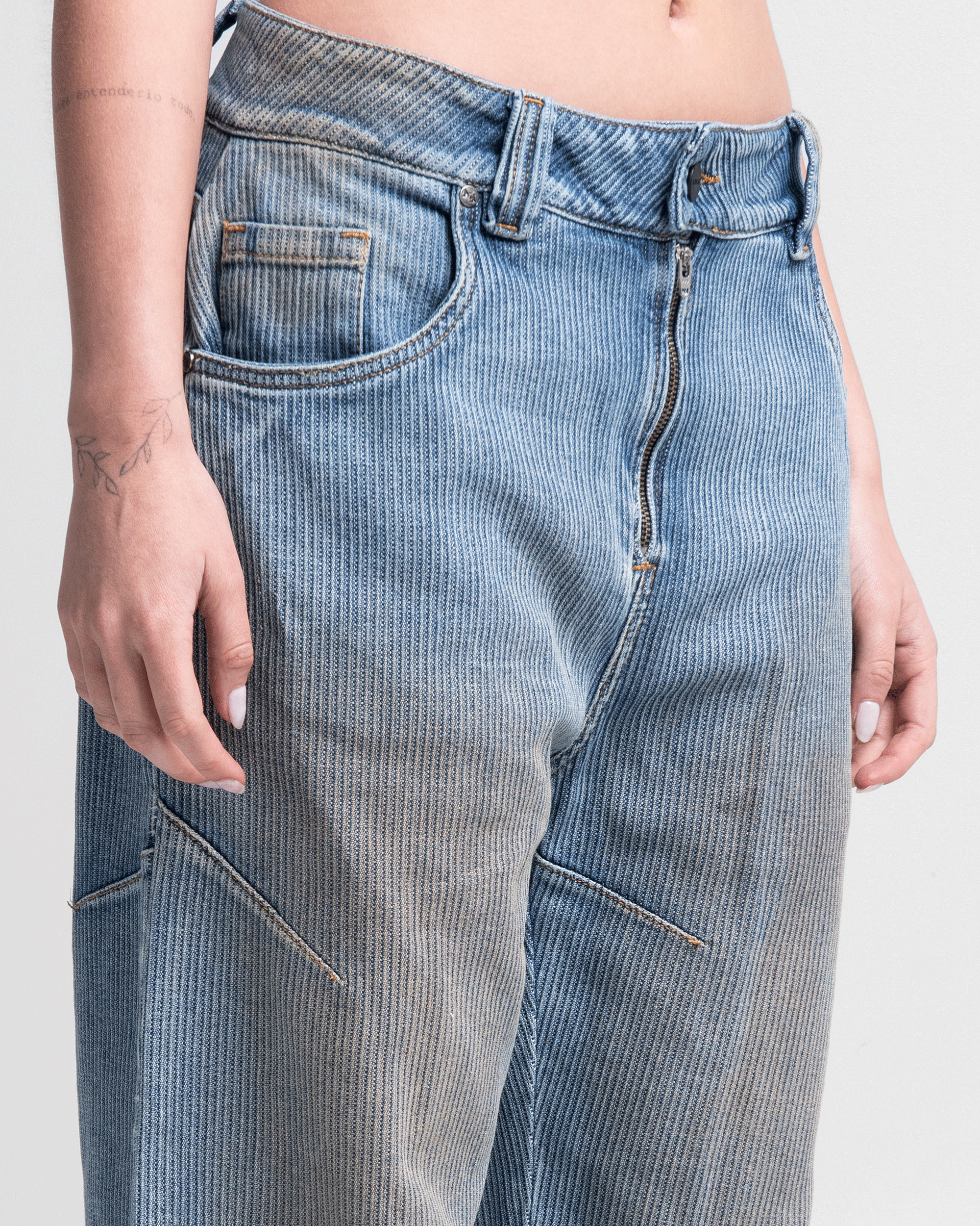 Striped Dirty Denim Pant - Unisex