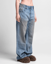 Striped Dirty Denim Pant - Unisex