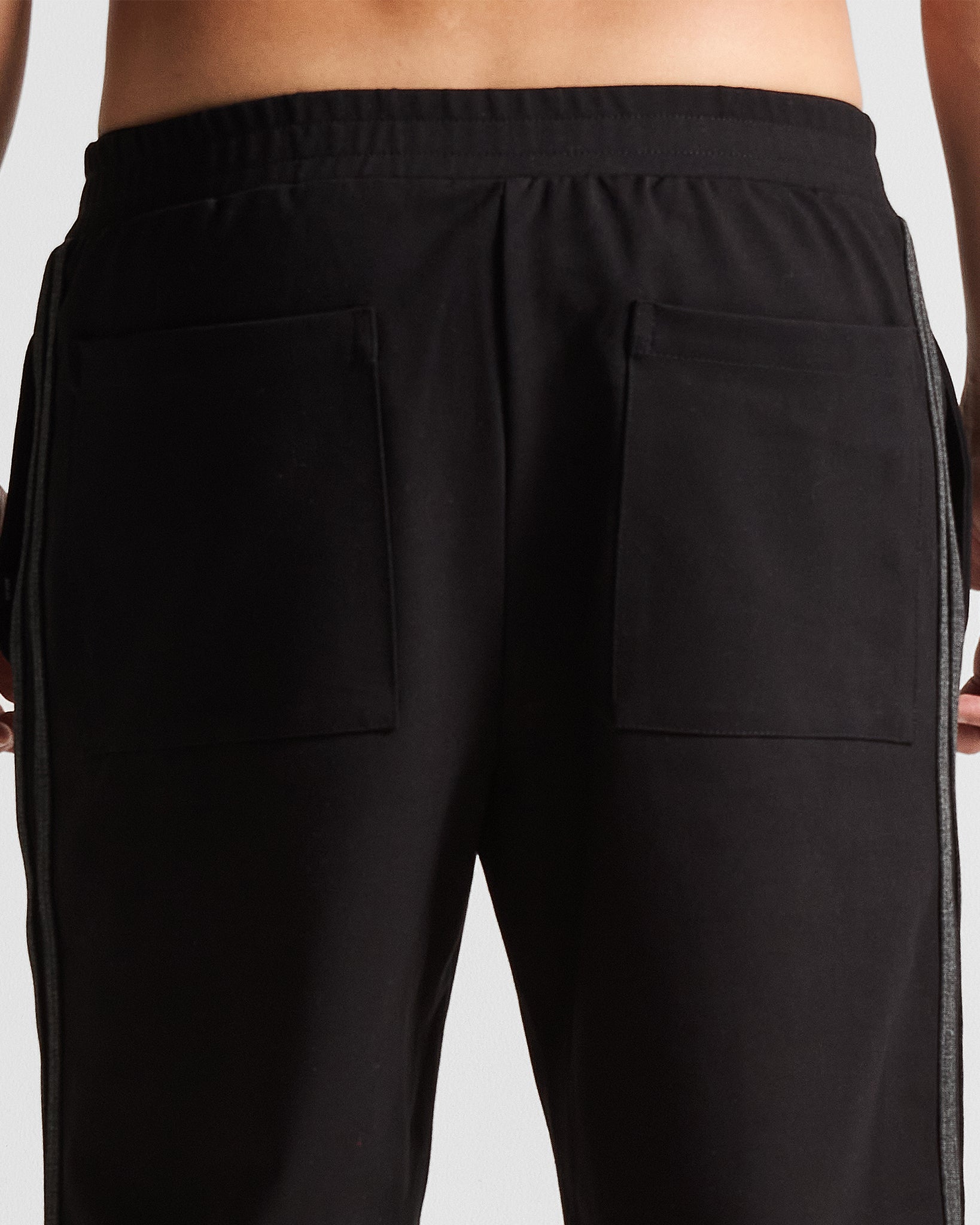 Pintuck Pant Negro con Gris