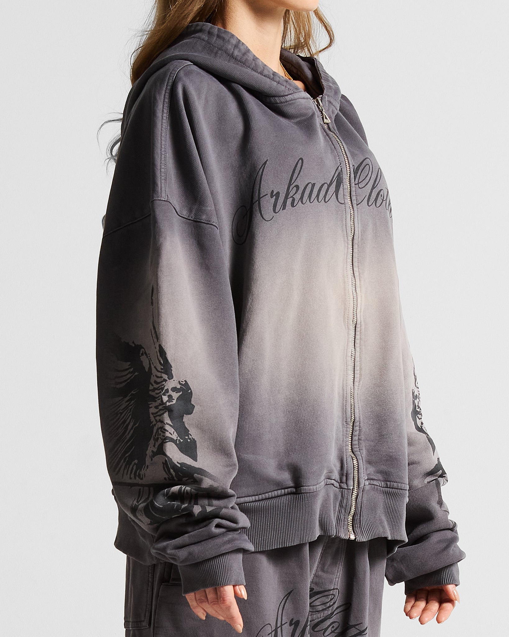 Washed Gray Jacket Hustler - Unisex