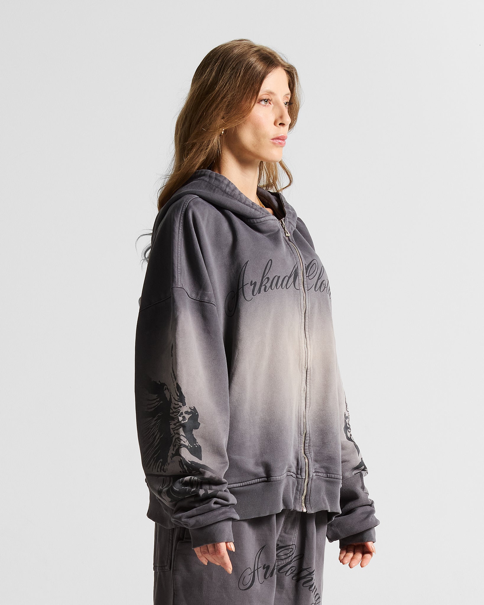 Washed Gray Jacket Hustler - Unisex