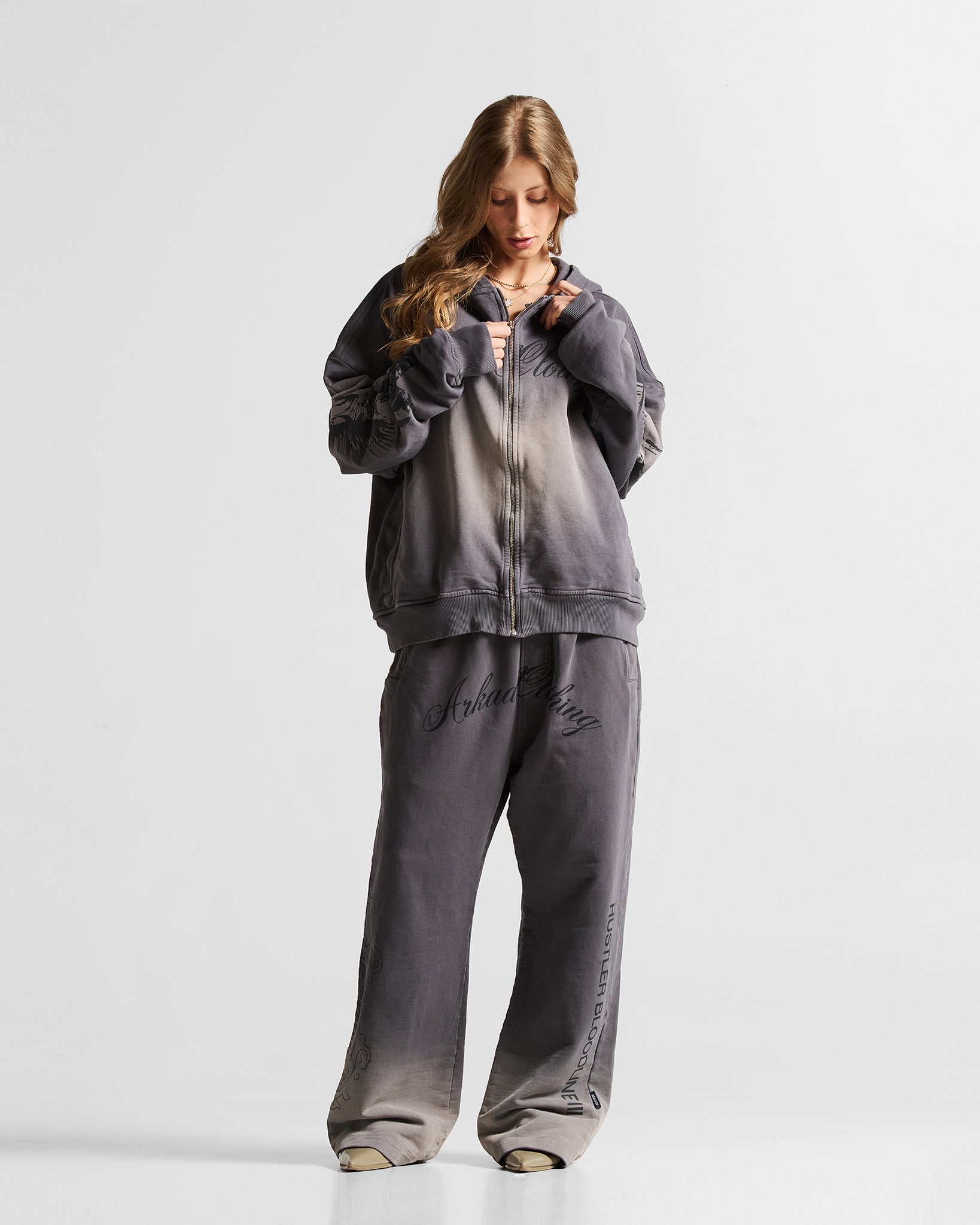 Washed Gray Jacket Hustler - Unisex