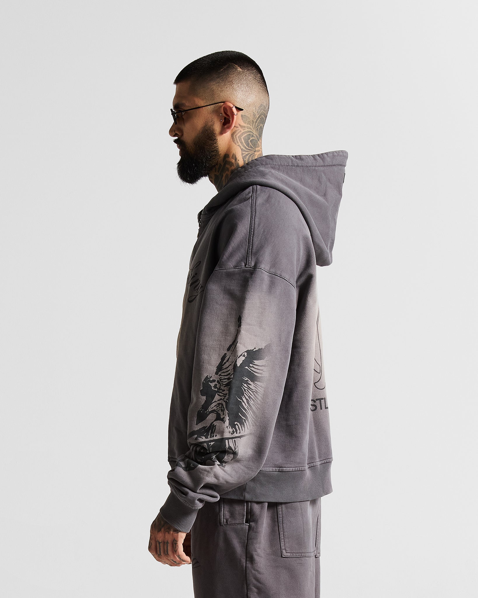 Washed Gray Jacket Hustler