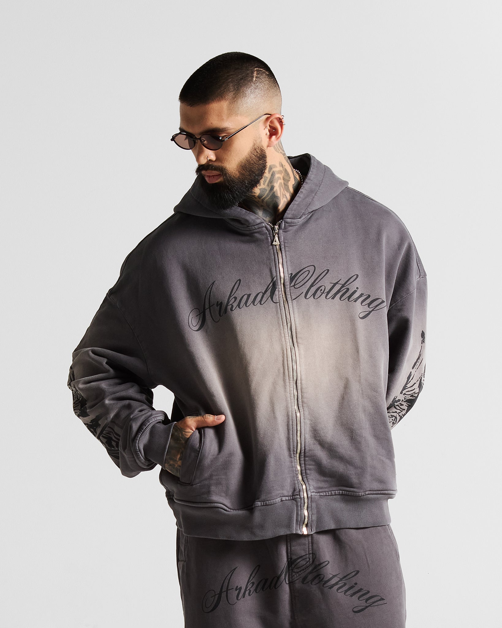 Washed Gray Jacket Hustler