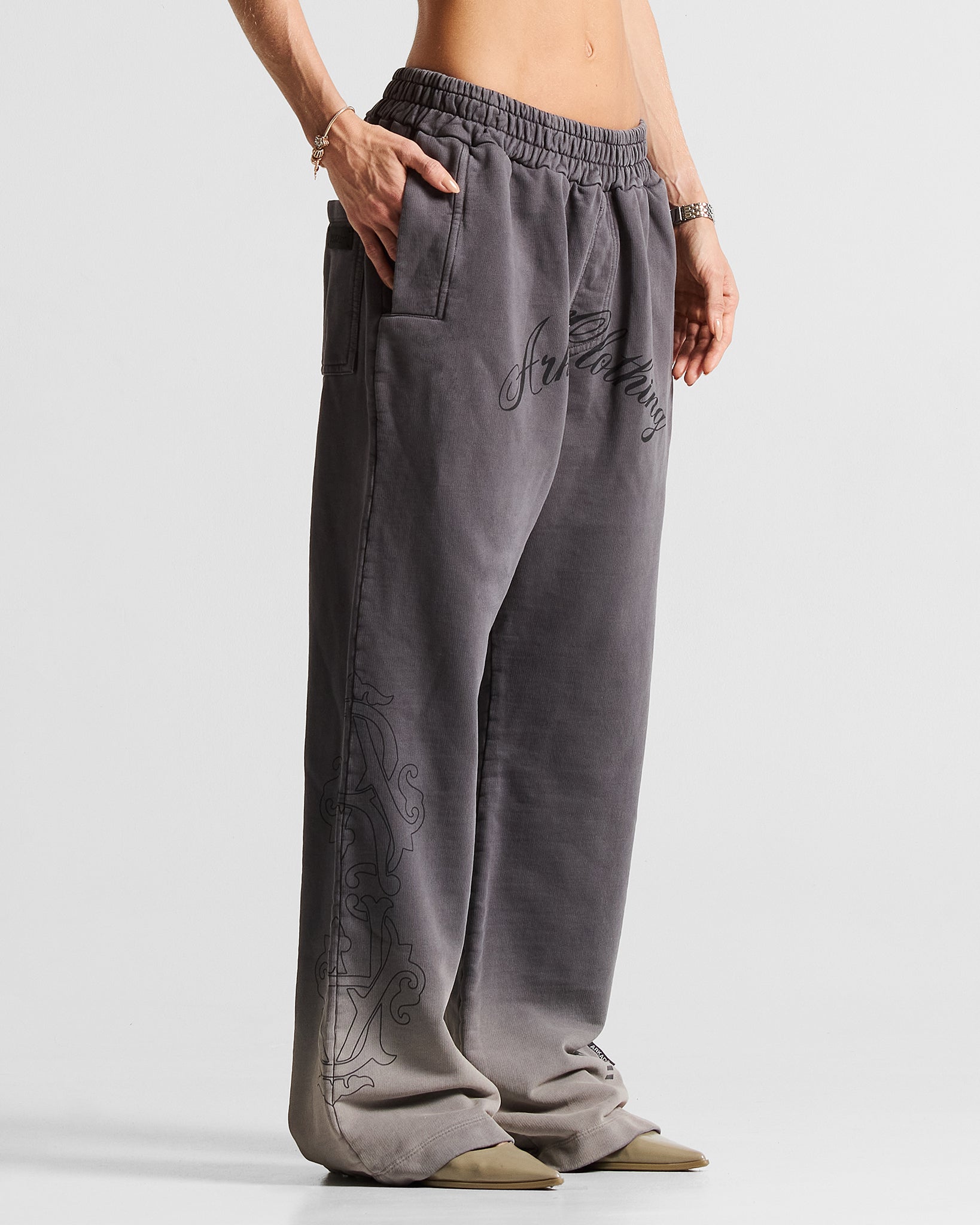 Washed Gray Sweatpant Hustler - Unisex