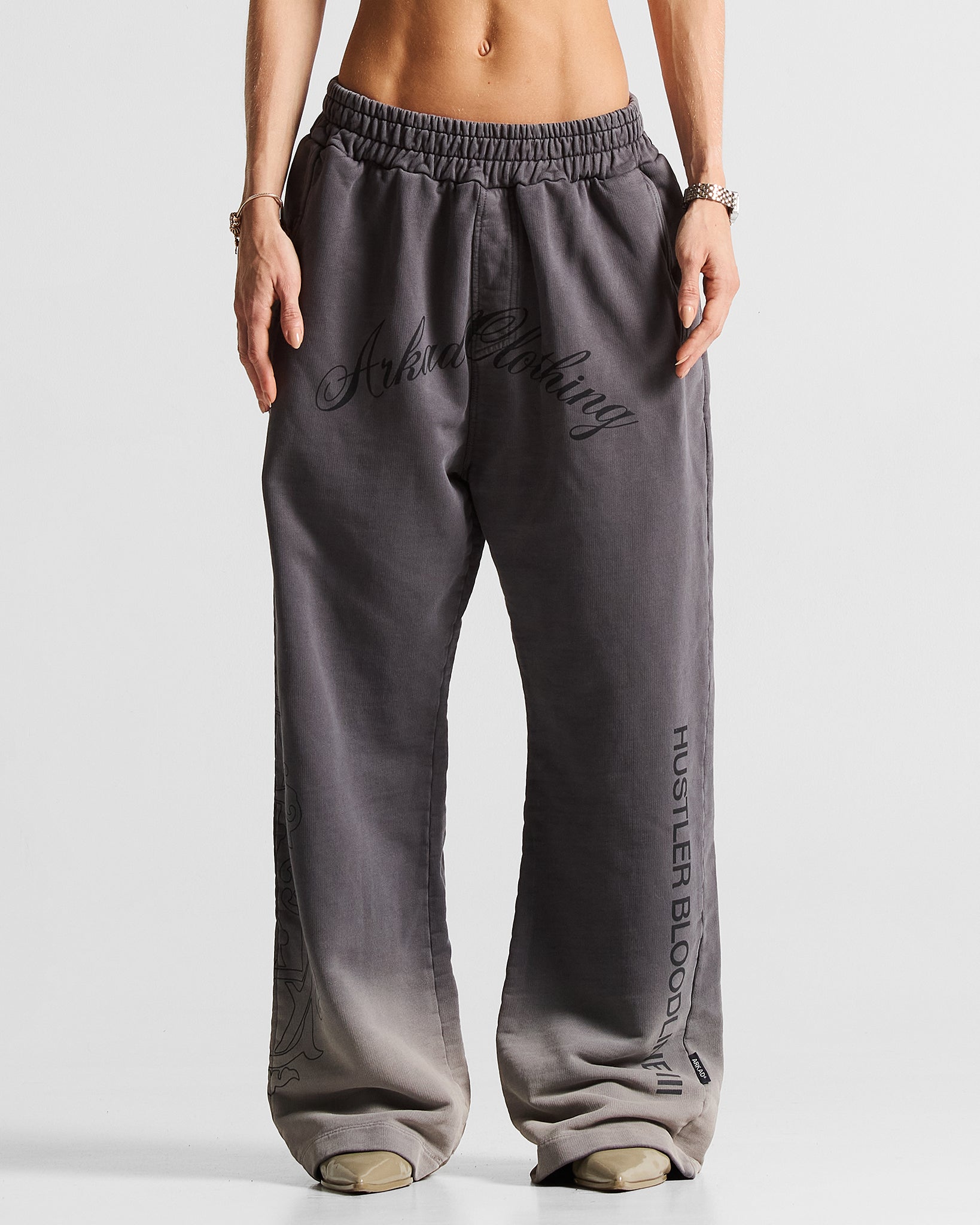 Washed Gray Sweatpant Hustler - Unisex