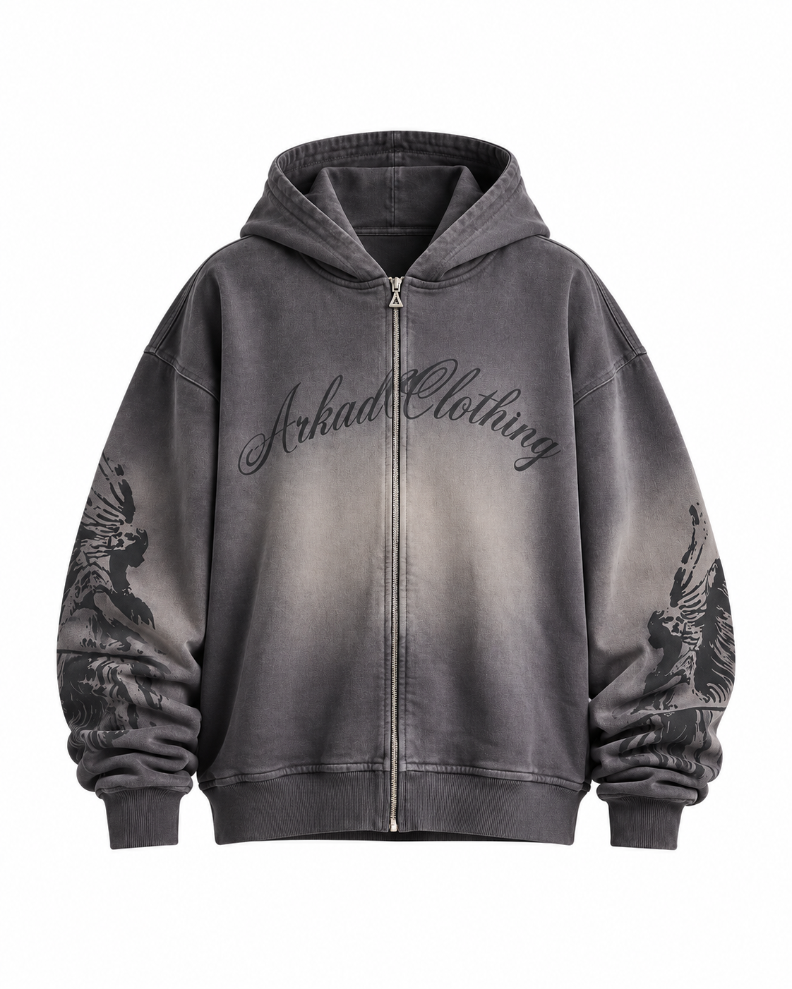Washed Gray Jacket Hustler - Unisex