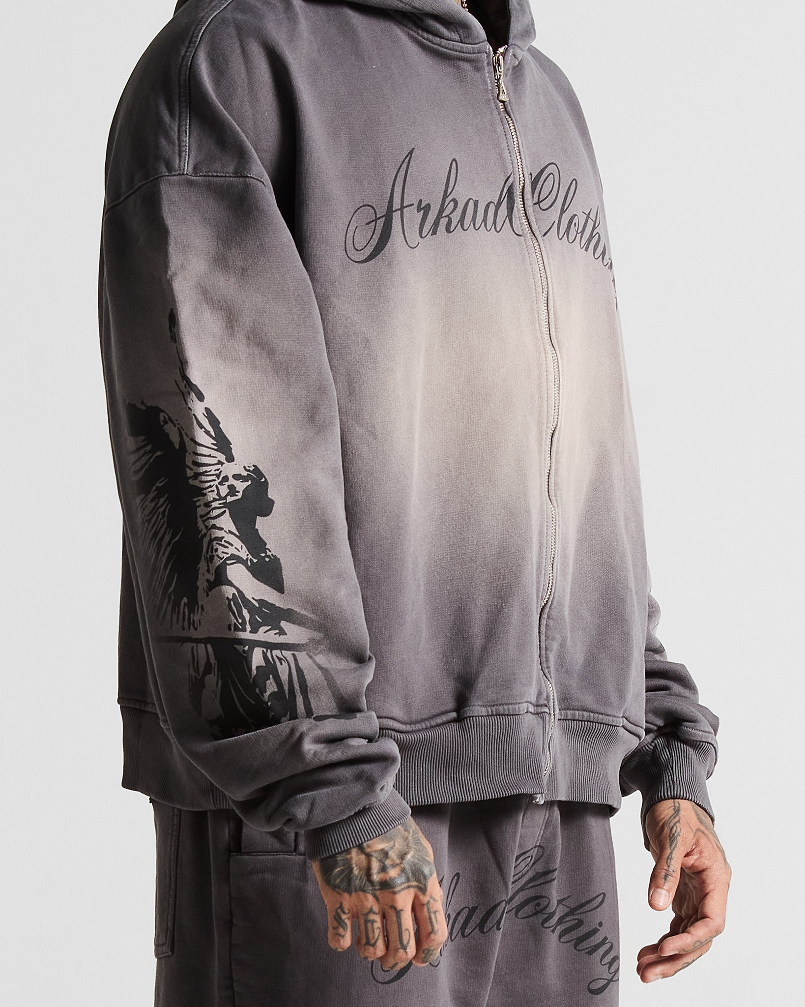 Washed Gray Jacket Hustler