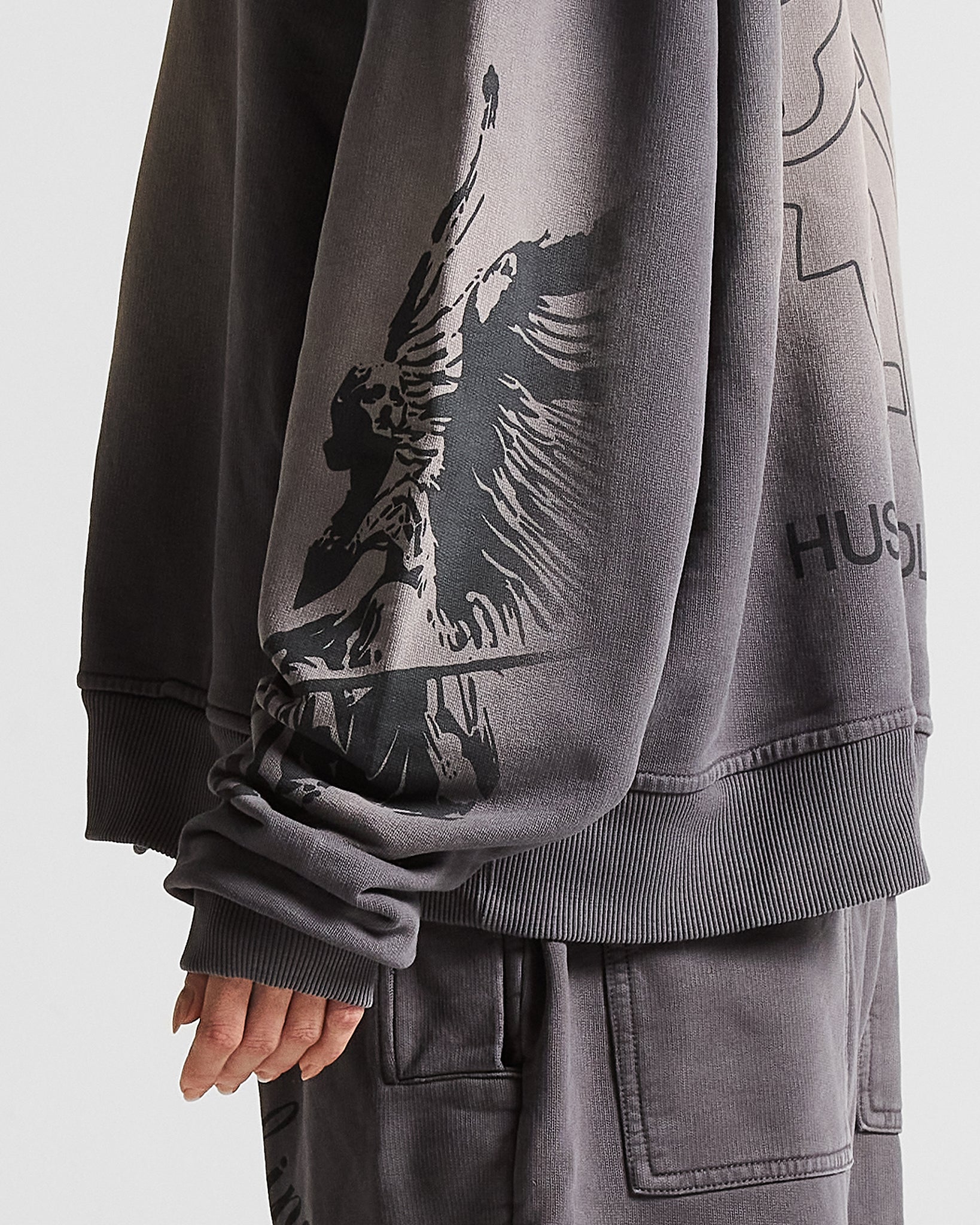 Washed Gray Jacket Hustler - Unisex