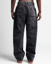 Pintuck Denim Pant Negro