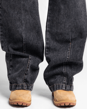 Pintuck Denim Pant Negro
